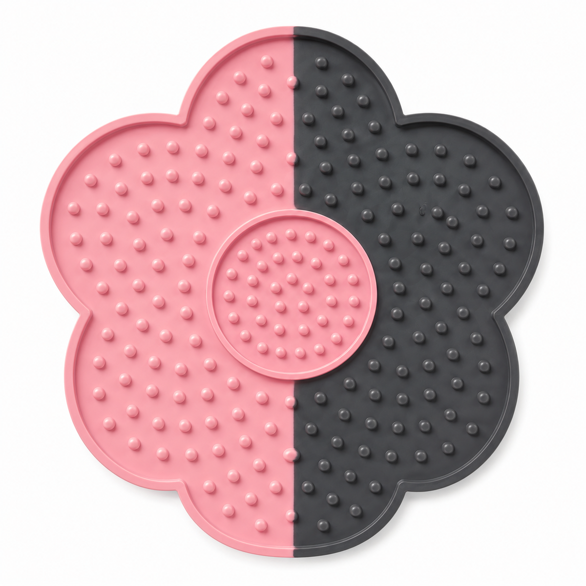 Pets N Potions Silicone Slow Feeder Lick Mat for Dogs – Non-Slip Interactive Treat Mat – Pink and Grey (2)