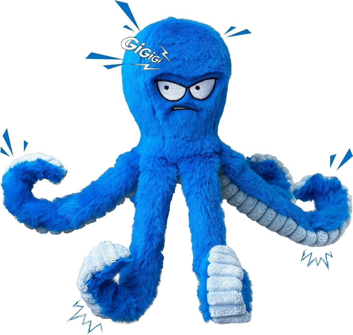 Blue Octopus Dog Toy – Tough Chew, Squeaky & Interactive Fun